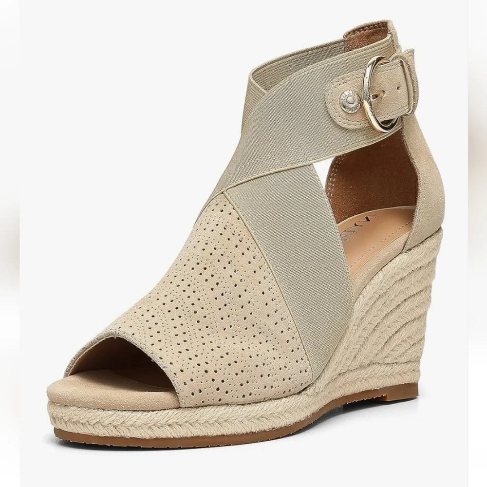 NYDJ NWT Charisma Wedge Sandals Espadrilles Size 8.5